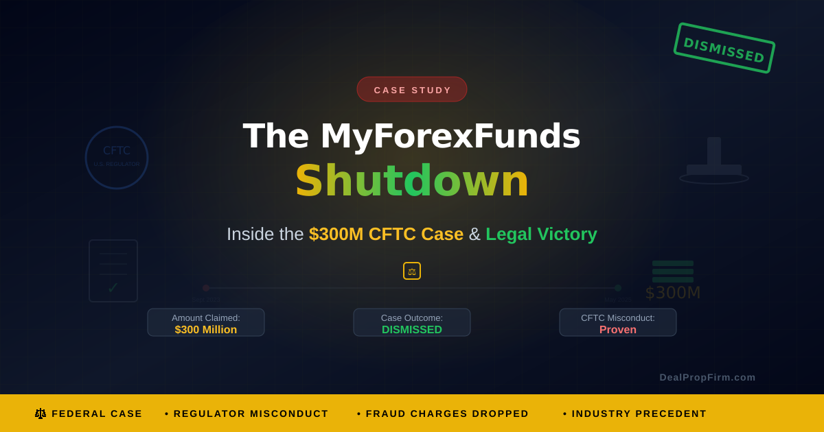 The MyForexFunds Shutdown: Inside the $300M CFTC Case & Legal Victory