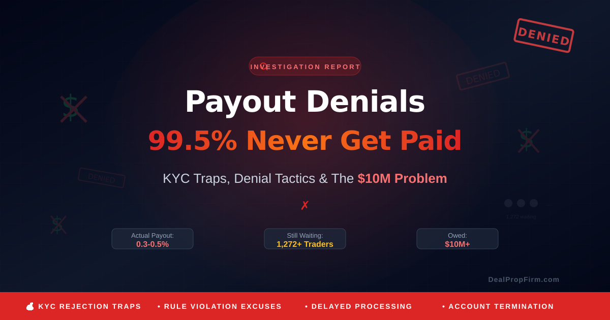 Prop Firm Payout Denials: Why 99.5% Never Get Paid (2025 Data)